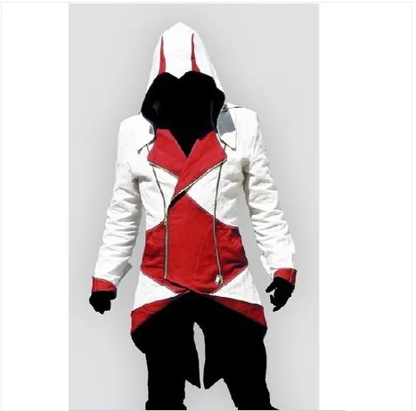  Костюм на Хэллоуин assassins creed мужской Повседневная Уличная одежда с капюшоном для взрослых пиджак косплея Эдварда