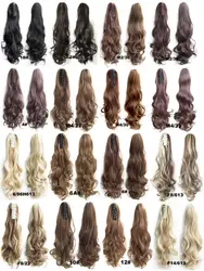 claw clip ponytail hair extensions synthetic hair ponytail 170grams color blonde