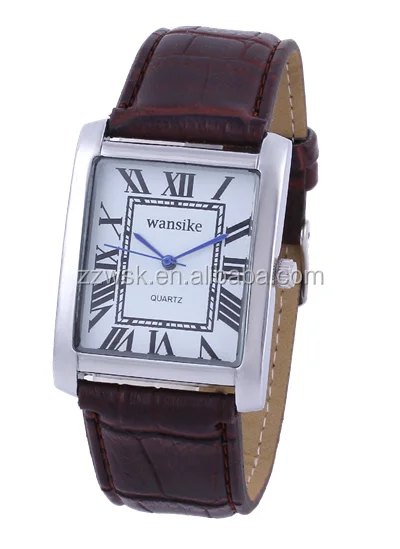 Promotion RectangleQuartz Couple Watch with White Dial Analogue Display and Black Strap