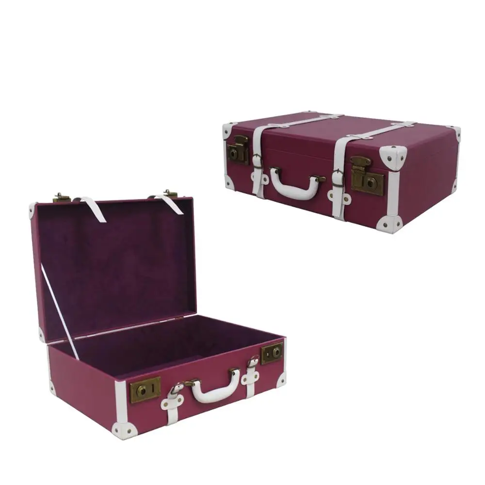 Handmade matte leather storage box  travel suitcase