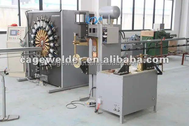 Multi-spot welding machine for filter cages