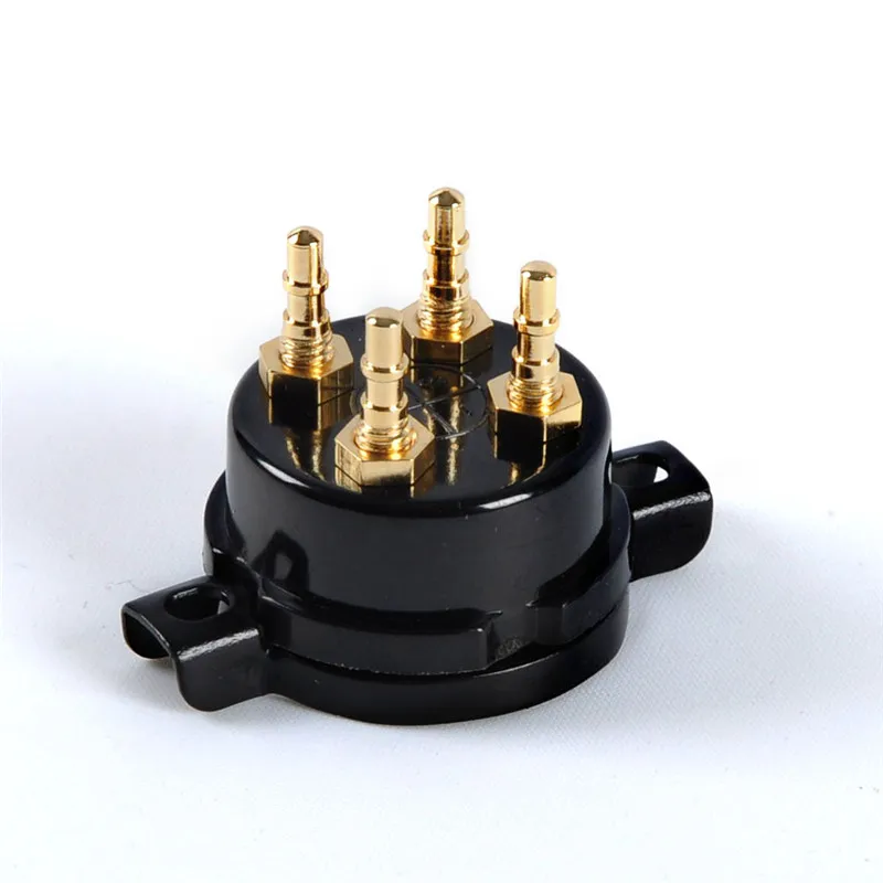 4Pin CMC Bakelite Gold Tube Socket for 300B 274A 811 801