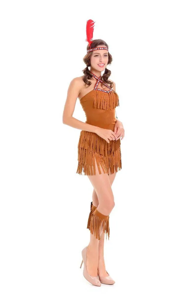 Sexy medieval Indian women costume ,Indian hunter costume