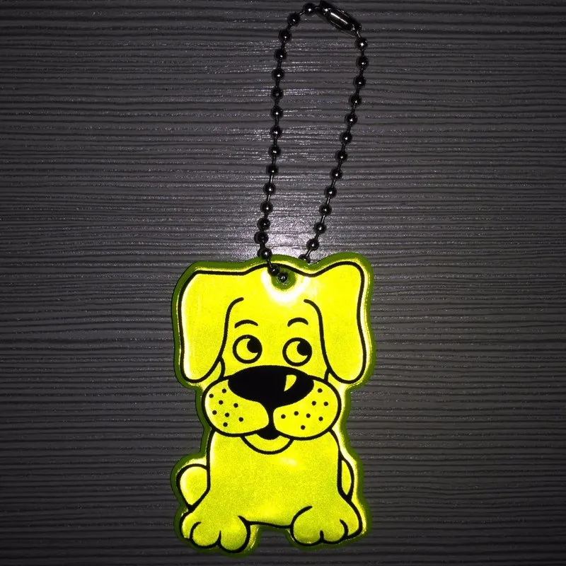 colorful reflective keychain / reflective pendant / reflective hanger with key ring