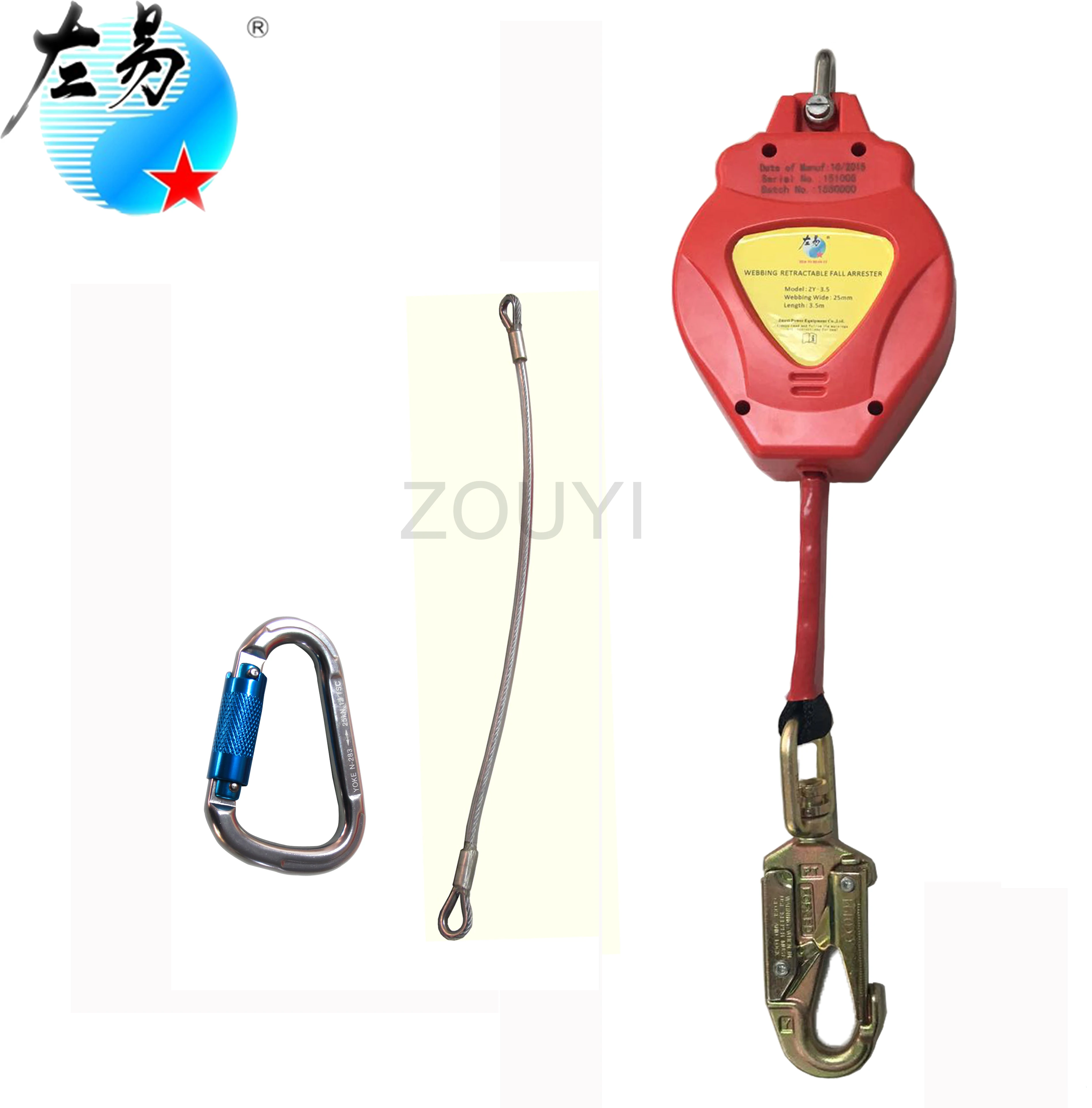 Fall Arrester Block System Equipment,anti-fall Safety Device Retractable Fall Arrester