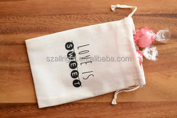 Muslin cotton drawstring bag pouch