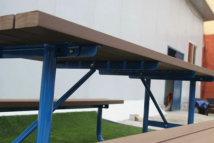 Arlau Outdoor wooden cafe picnic table with bench