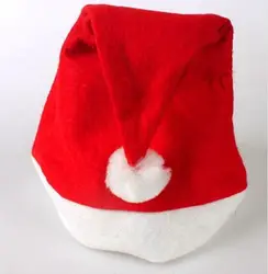 Красная шапка Санта Клауса, Сверхмягкие плюшевые шапки для рождественского косплея, рождественские украшения, шапки для взрослых для рождественской вечеринки