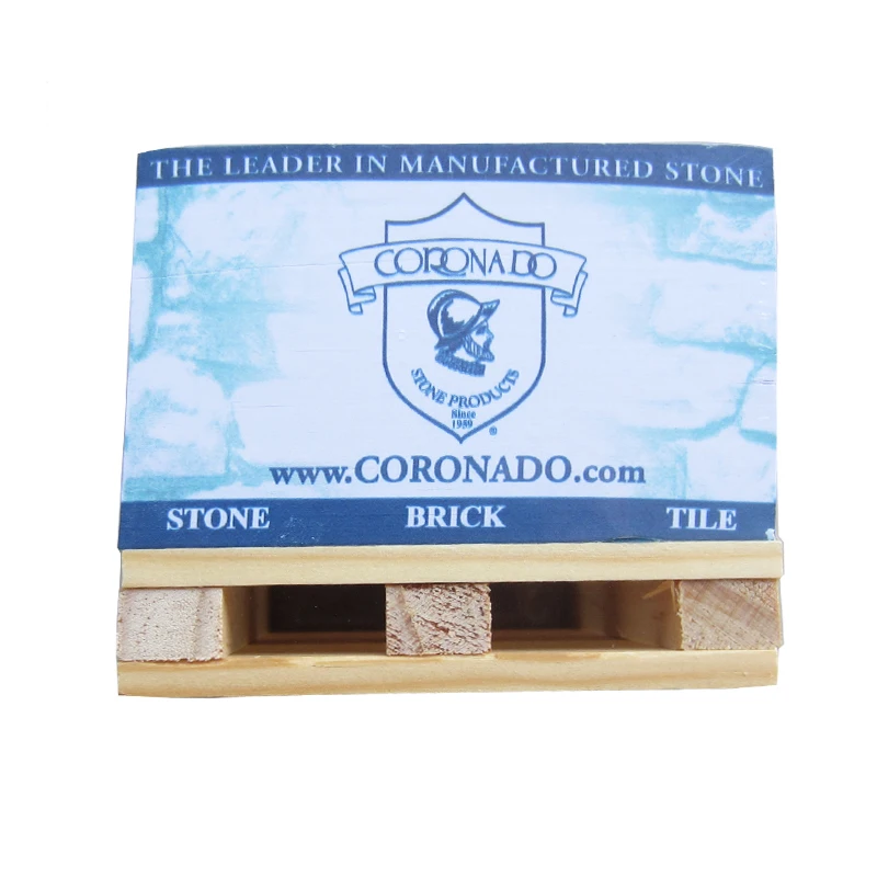 custom sticky notes wooden pallet memo cube with pen holder