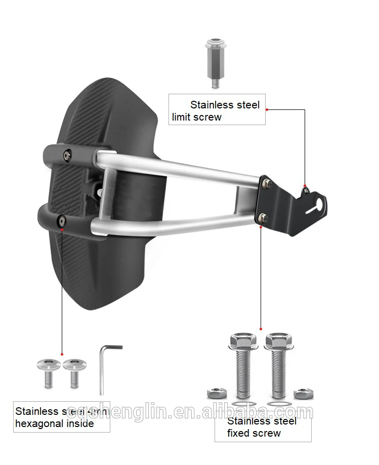 Durable Black Motorcycle Rear Fender Mudguard For Hot Sale