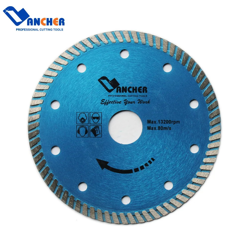Lancher Zero Chipping Cutting Ceramic Tile Porcelain Tile Granite Marble Hot Pressed Super Thin Turbo Diamond Saw Blade