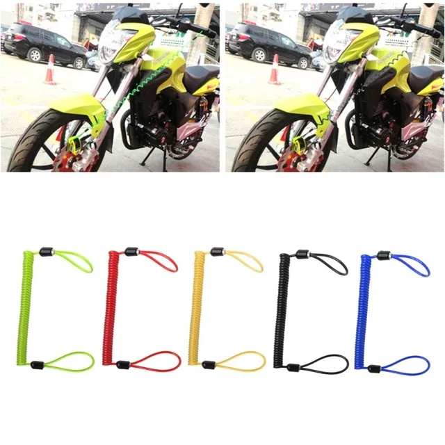 150cm Alarm Disc Lock Security Anti Thief Motorbike Accessories Motorcycle Wheel Disc Brake Bag And Reminder Spring Cable