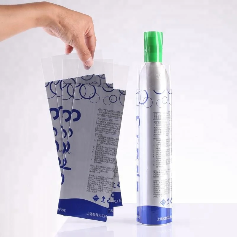 co2 gas cylinder for soda maker shrink label sleeve