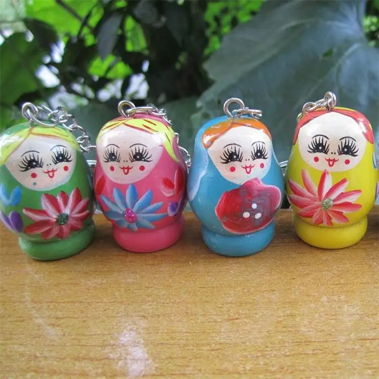 Cute Wooden Russian Doll Key chain
