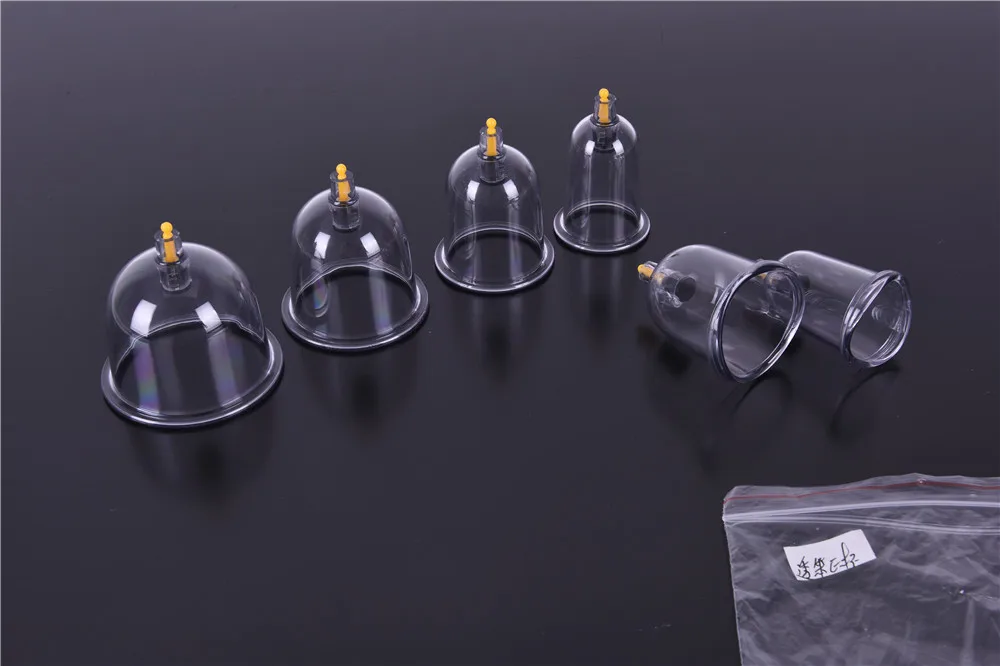Chinese cupping therapy sterile set vacuum plastic cupping cup