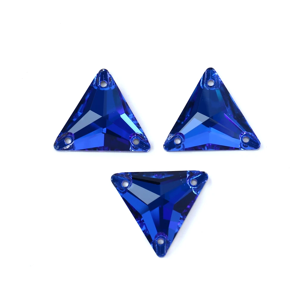 Cheap Price Triangle Sew On Stone Crystal AB Flat Back Rhinestone For Garment Component
