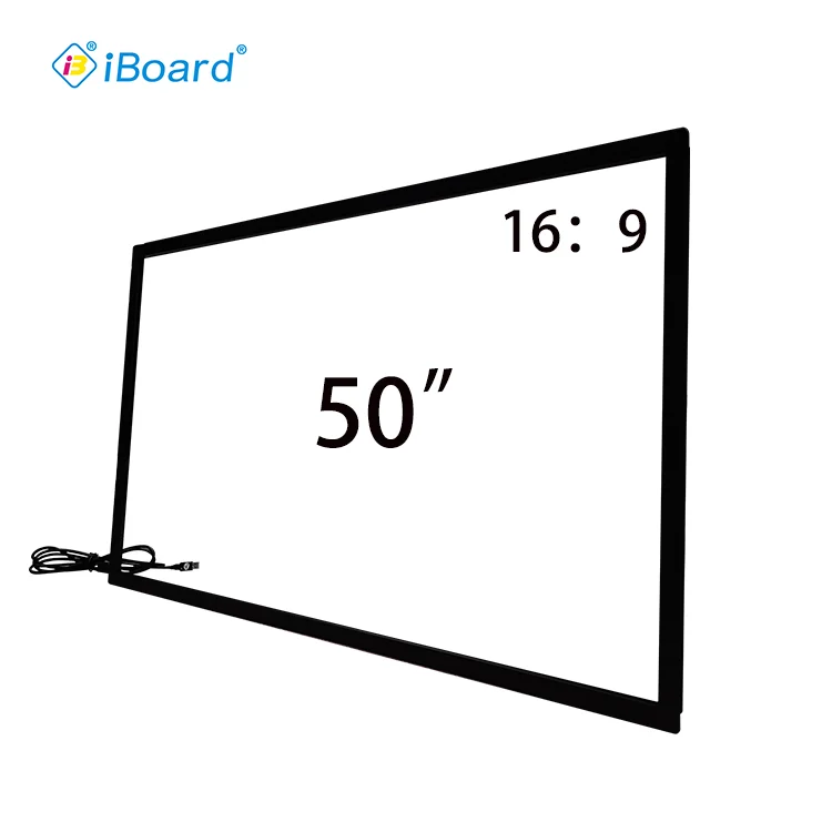 Сенсорная рамка, 50 дюймов, инфракрасный сенсорный экран, верхний слой, Индивидуальный размер 19 ~ 300 дюймов для интерактивных коммерческих киосков