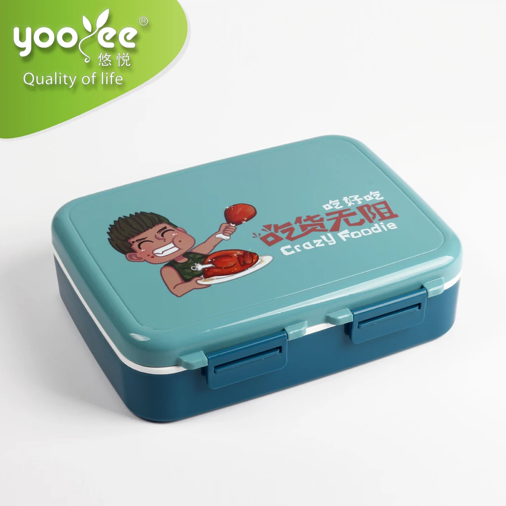 6 Compartments Airtight Leakproof Keep Food Warm Kids Lunch Box Set Eco-friendly PP Storage Boxes & Bins Plastic Rectangle