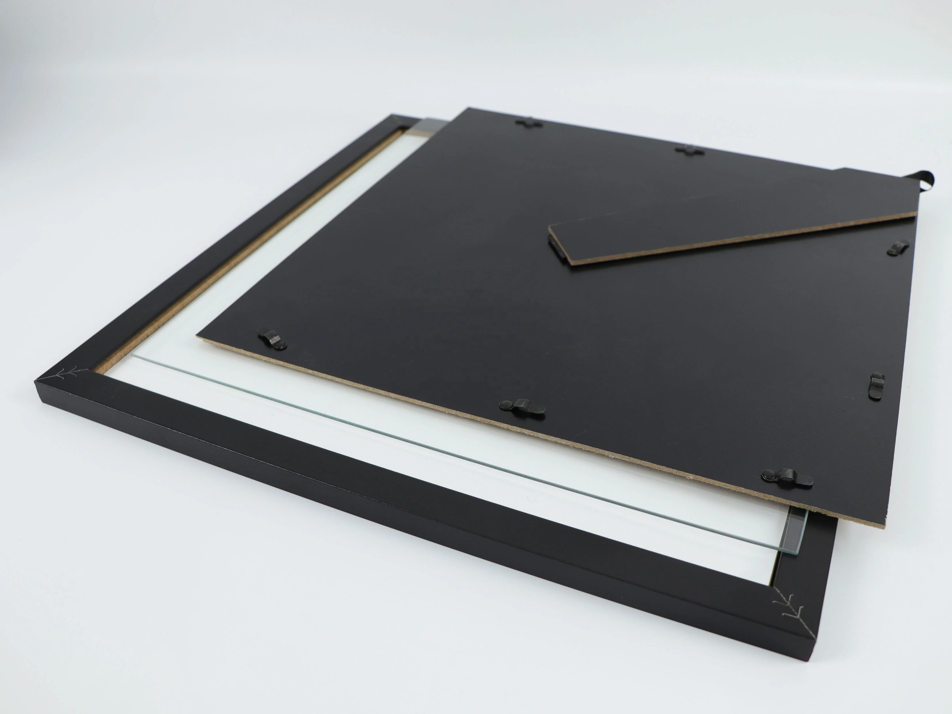 black 14x14 wedding Picture Frames, Guest signature frame, 2.2mm Glass with 1.2mm Mat to 5x7 photo..