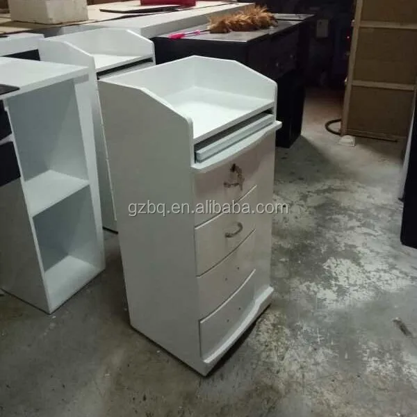 Glass Top Hair Salon Trolley Cart Used Barber Shop Cheap Hair Extension Trolley