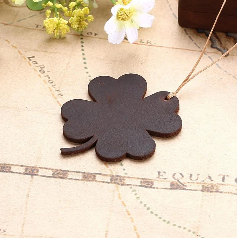 Dreamtop DTF277 персонализированный Клевер модная Закладка из натуральной кожи подарки аксессуары пользовательская Закладка