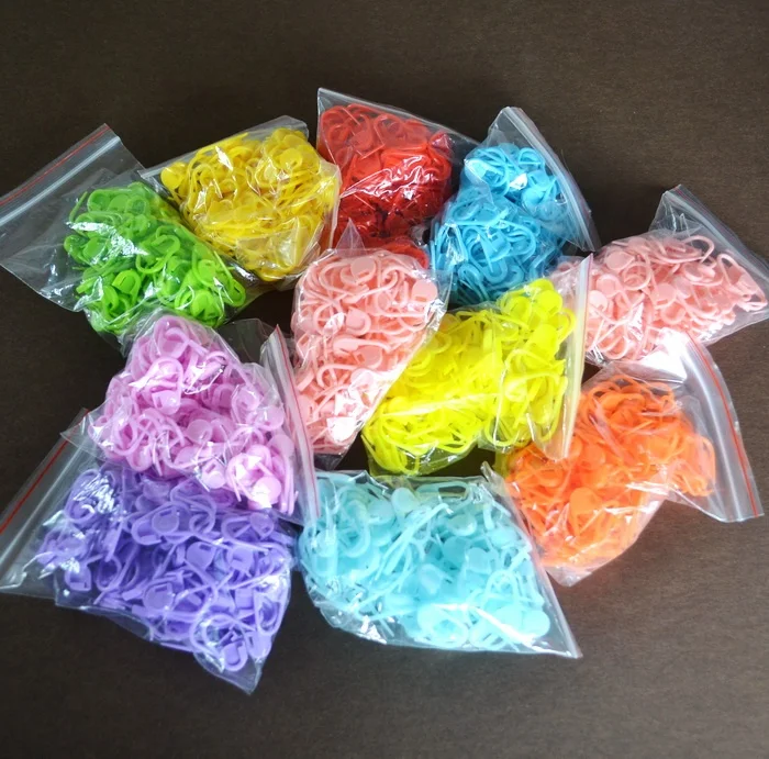 Colorful Plastic Safety Pin Stitch Marker For Knitting Needle