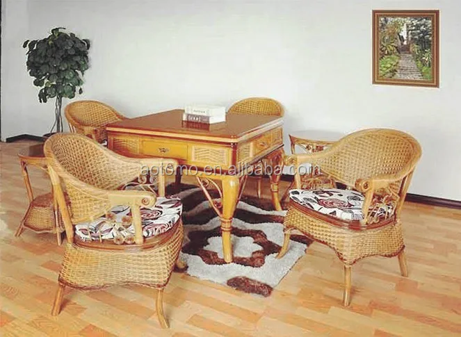 Cane-Wooden Frame Automatic Mahjong Tables