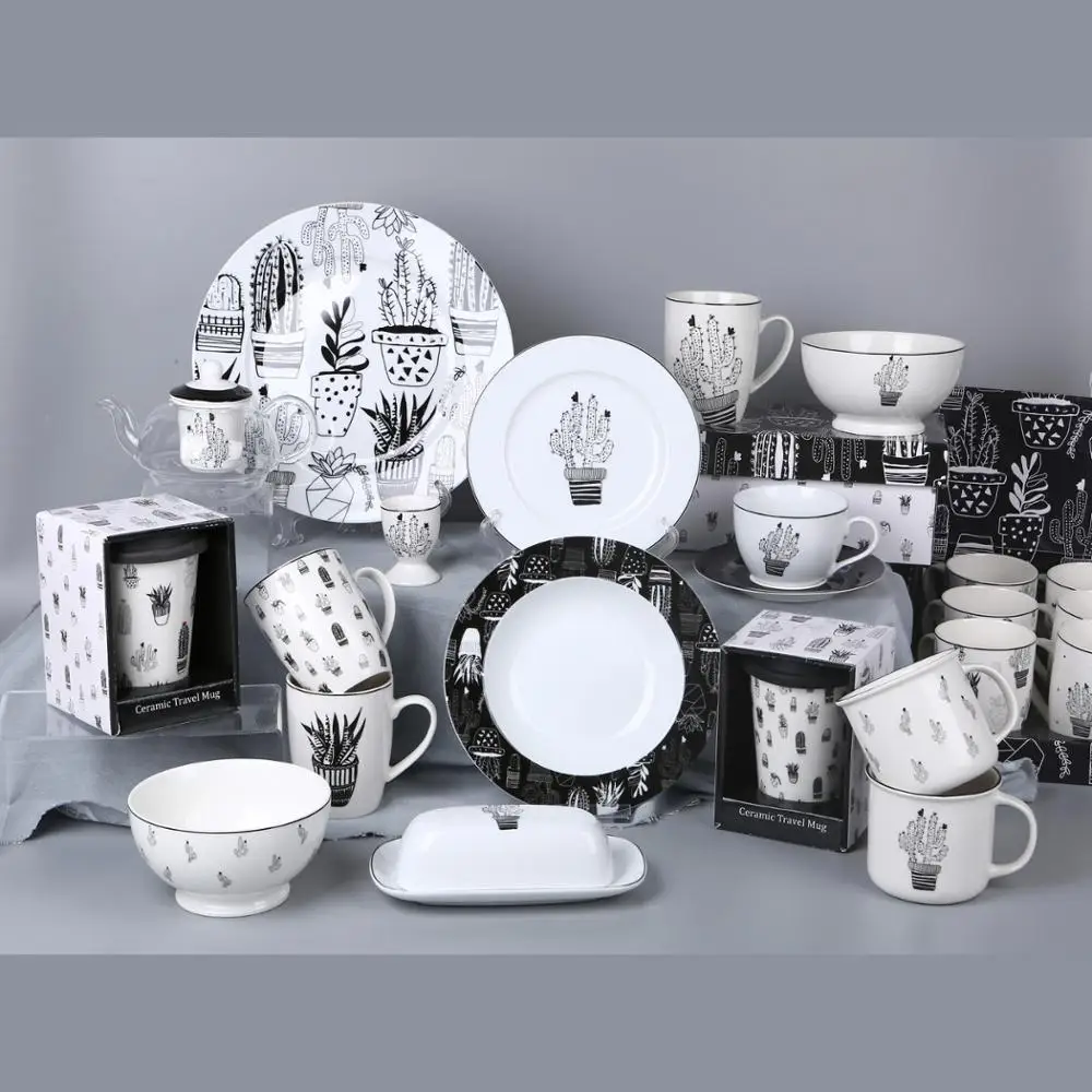 On line sale  royal creative black series super white porcelain tableware