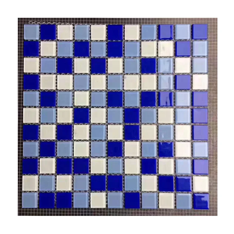Splash Swimming Pool blue Glass Mosaic Tiling