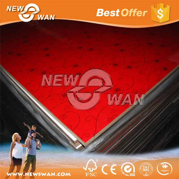 High Gloss UV Lacquered MDF sheet / Flower Pattern Acrylic MDF Board