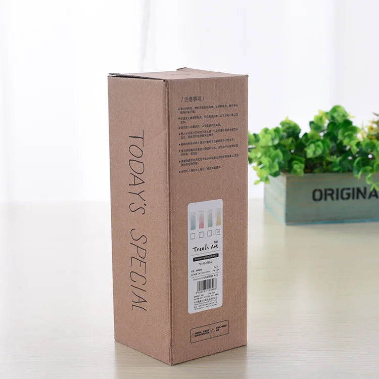 Small e flute brown kraft foldable corrugated cardboard carton paper packaging gift bottle display box custom print manufacturer