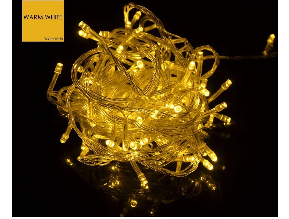 waterproof 220V EU 110V US plug 8 mode flashing light connectable fairy christmas light 10m 20m 30m 50m 100led led string