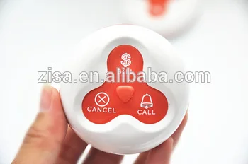 Zisacall restaurant waiter call system call button to call waiter