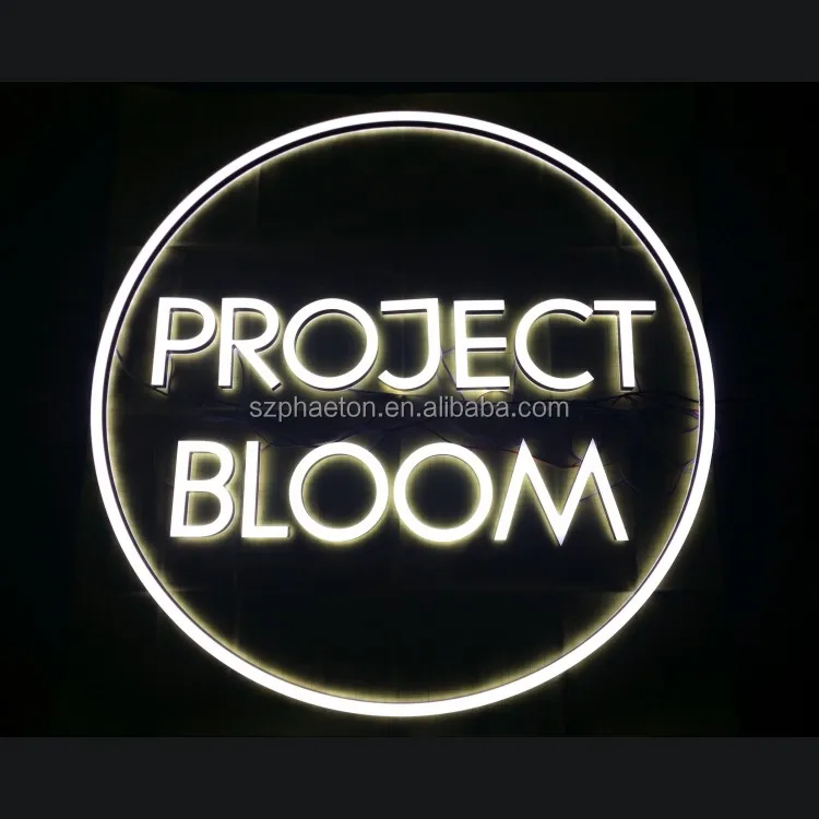 High brightness led illuminated acrylic company logo design letter, 3d acrylic logo