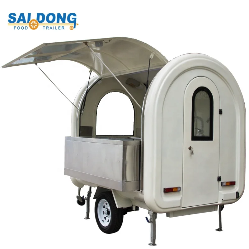 Hot selling Fiberglass multi-functional hot dog and ice cream  food trailer