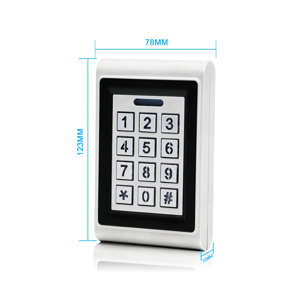 High Reliability Aluminum Alloy IP66 RFID Card Access Control with Keypad  For Office and Basement