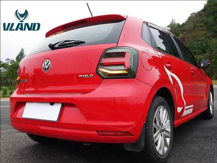 Автомобильная фара Vland для POLO 2011-2018, светодиодная задняя фара для Vento, полностью светодиодная задняя фара с матричным индикатором