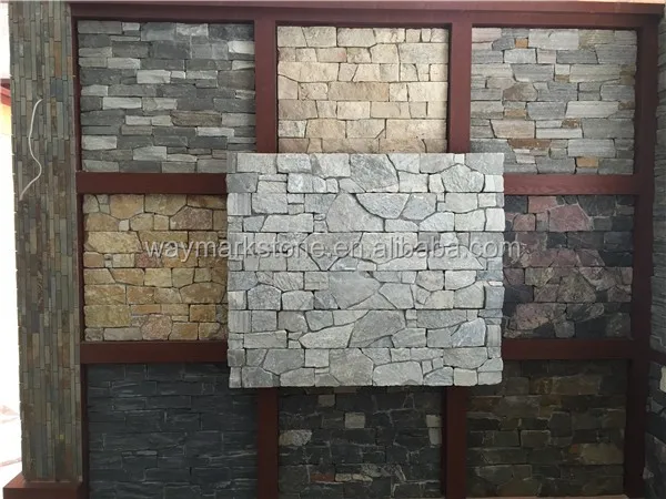 
Black slate Ledgestone Panel veneer Walling stein cheap price CZ-N18 