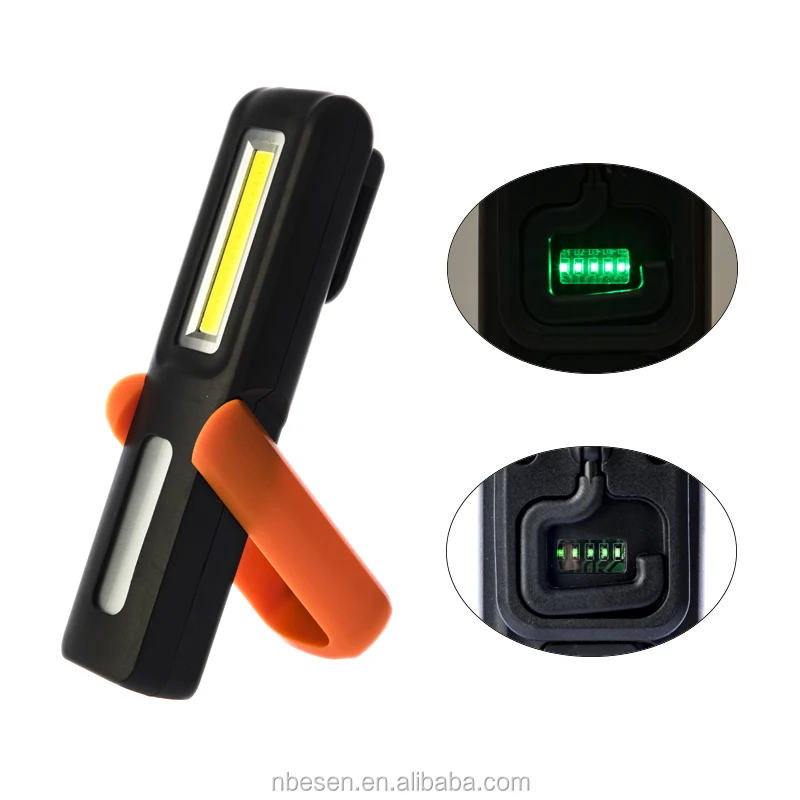 High Quality Mini Rechargeable Magnetic Hanging Hook Usb COB LED Work Light worklight