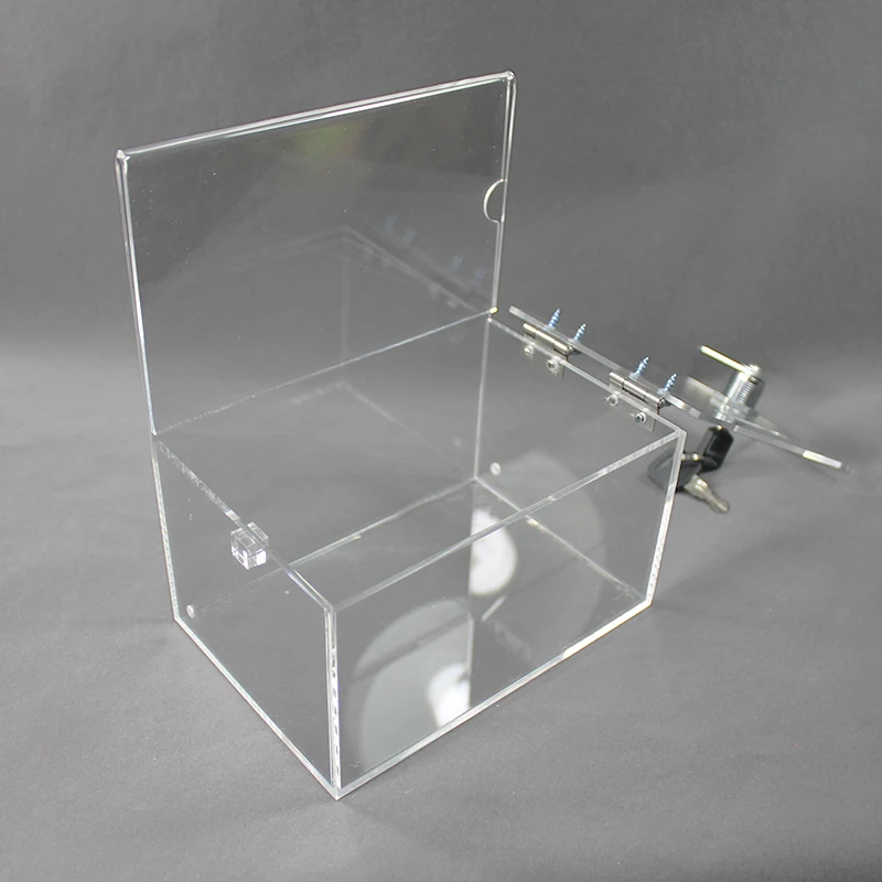 Acrylic Display/donation/name Card Box Transparent Customized for Holding Things, Protecting Products Assembly Type Boxes CN;GUA