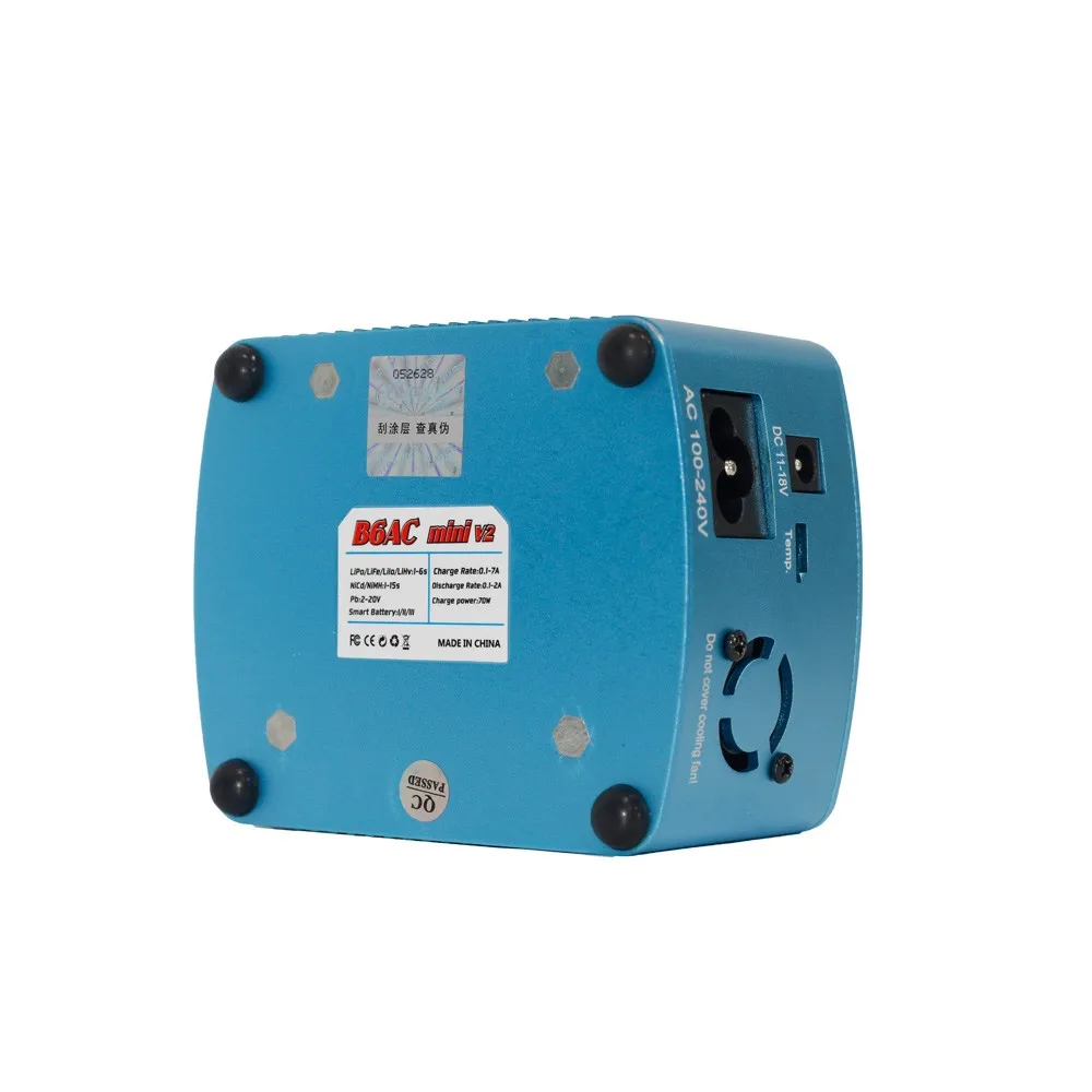 Цифровое карманное зарядное устройство HTRC B6AC Mini V2 70 Вт 7A балансирующее Lipo Lihv LiIon LiFe NiCd NiMH