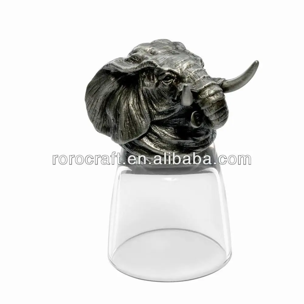 RORO 2# Elephant Pewter Galvanization crystal glass wine glass shooter glass shot glassLiquor cup