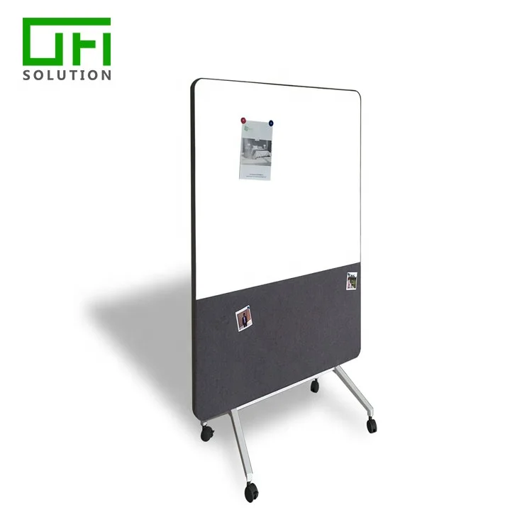 Office Workspace Recycle Material Repeatable Marked Meeting Room Stand Wall Cover Acoustic Whiteboard