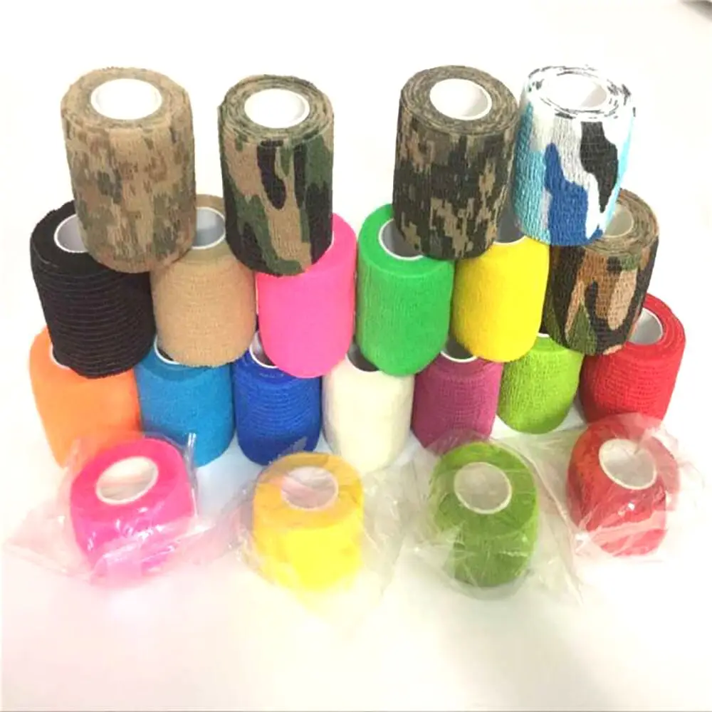 Medical consumables colored elastic wrap bulk cohesive bandage
