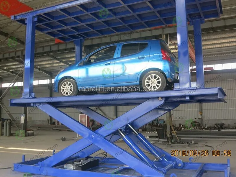 Underground Garage Car Lift in Basement