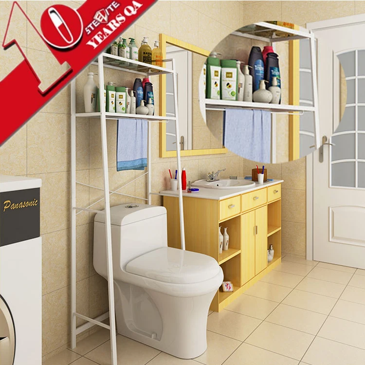 
Bathroom Organizer Shelves With 2 Tier Space Saver Towel Storage Rack 