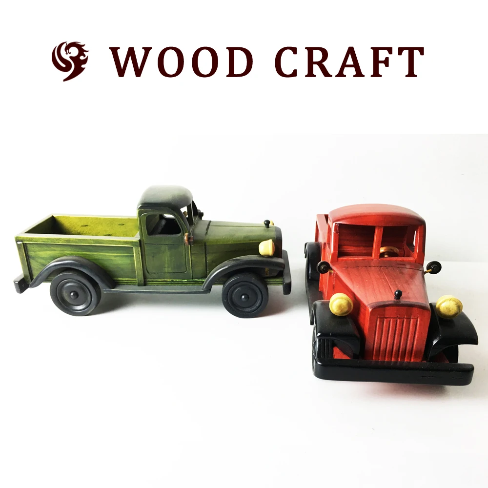 2022 factory delicate handmade wooden craft truck model wine rack