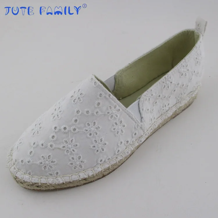 Hot Sale flat Woman  Ladies canvas espadrilles women Comfortable espadrilles jute shoes