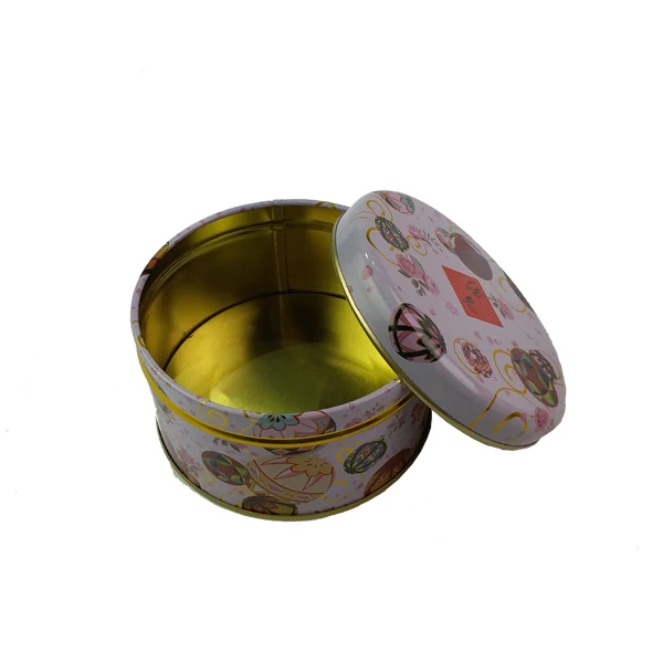 Colorful food grade cookie packaging tin box candy tin can tea tin packaging