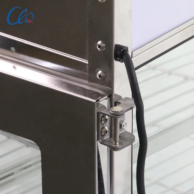 Fast pizza glass food warmer showcase display